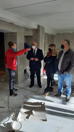 Visita a obras subvencionadas por la Junta de Andalucía en viviendas de Montizón