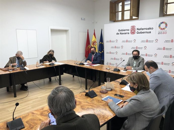 El vicepresidente del Gobierno de Navarra, Javier Remírez, preside una reunión del Consejo Asesor de Derecho Civil Foral de Navarra.