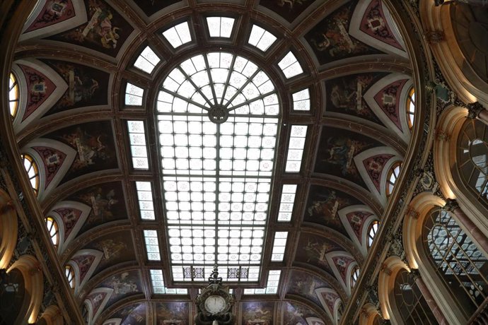 Interior del Palacio de la Bolsa, a 21 de octubre de 2021, en Madrid (España). 