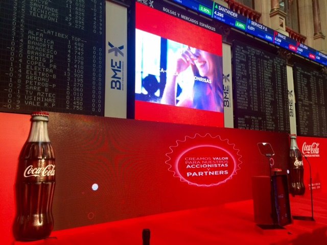 Archivo - Interior de la Bolsa Coca-Cola European Partners