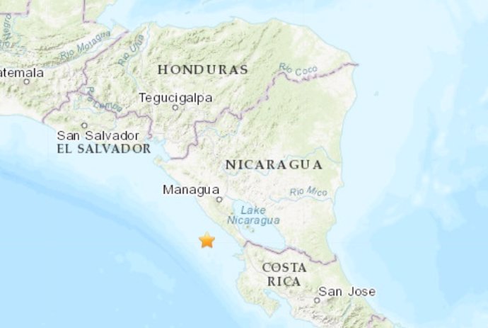 Terremoto frente a las costas de Nicaragua