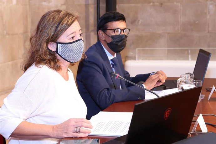 La presidenta del Govern, Francina Armengol, en la reunión de la Comisión de Islas de la Conferencia de Regiones Periféricas y Marítimas de Europa.