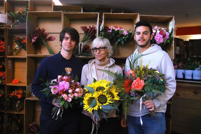 Empezando por la izquierda: Carles Grau, Carol Frau y Óscar Gall
