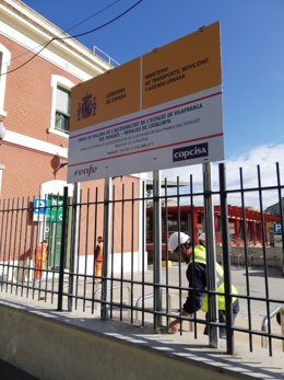 Obras de mejora de la estación de Vilafranca del Pends (Barcelona)