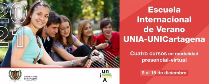 Cartel de la Escuela Internacional de Verano UNIA-UNICartagena