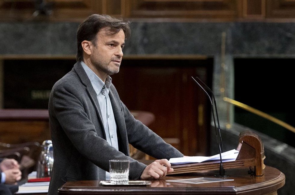 El presidente del grupo de Unidas Podemos en el Congreso, Jaume Asens, interviene en una sesión plenaria en el Congreso de los Diputados, a 4 de noviembre de 2021, en Madrid, (España). 