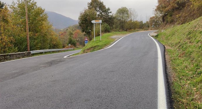Nuevo aspecto de la NA-4351, en Igoa (Basaburua)