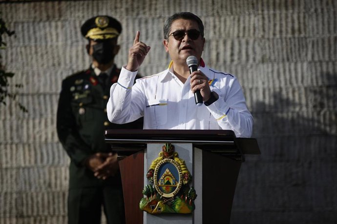 Archivo -  Juan Orlando Hernandez, presidente de Honduras. 