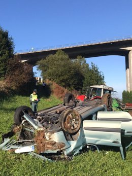 Accidente con herido en Soto del Barco.