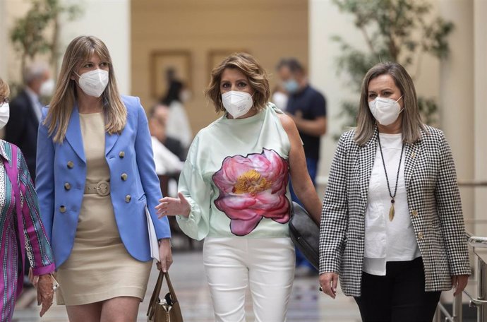 Archivo - La senadora socialista Susana Díaz, a su llegada al primer pleno y primera sesión de control al Gobierno en el Senado tras el parón estival, a 14 de septiembre de 2021, en Madrid (España). (Foto de archivo).