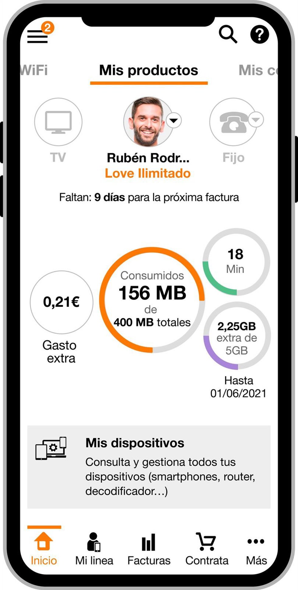 Aplicación de Mi Orange
