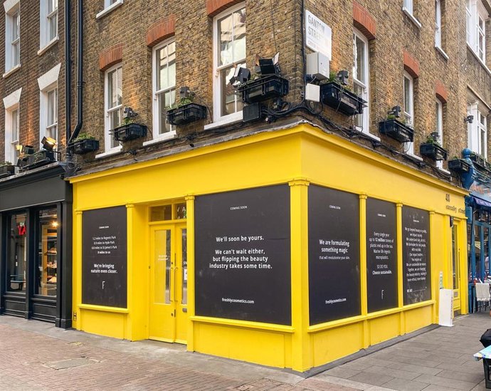 Local donde Freshly Cosmetics  abrirá su primera tienda física en Londres (Reino Unido).