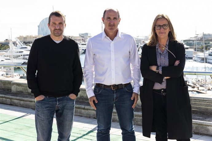 El ceo de Tech Barcelona, Miquel Martí; cto y cpo de ManoMano, Stéphane Priolet, y la directora de proyectos estratégicos de Tech Barcelona, Eva Rosell
