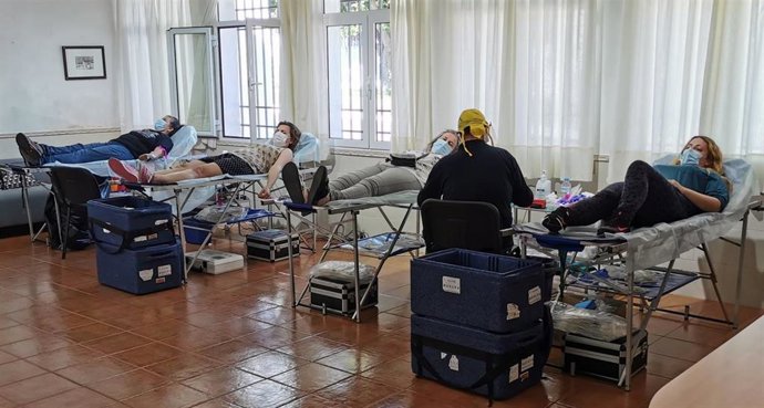 Donación de sangre en Huelva durante la pandemia del Covid-19.