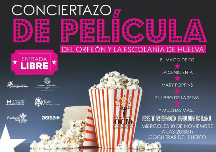 Cartel del 'Conciertazo de Película' en el marco del OCIb 2021.