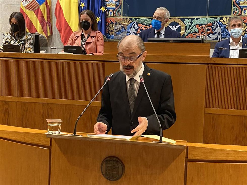 El presidente de Aragón. Javier Lambán