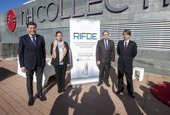 (De Izq. A Der.) El Consejero De Economía Y Hacienda De Cyl, Carlos Fernández Carriedo; La Consejera De Extremadura, Pilar Blanco-Morales;  El Consejero De Hacienda De La Generalitat Valenciana, Vicent Soler; Y El Conselleiro De Facenda, Miguel Corgos