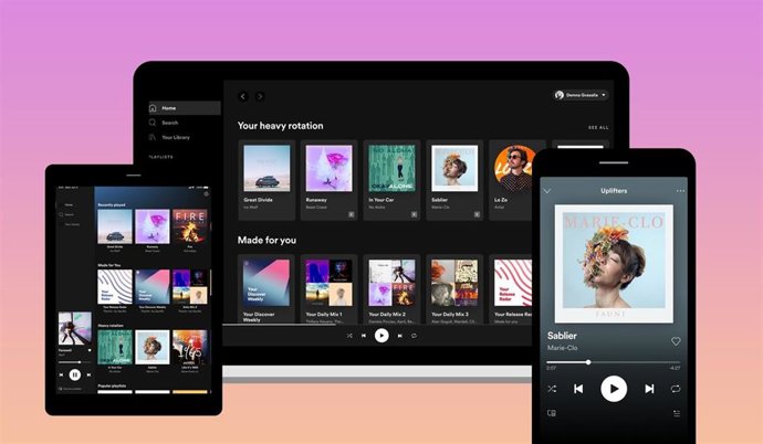 Aplicación de Spotify.