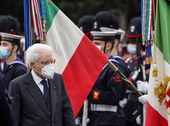 04 November 2021, Italy, Rome: Italian President Sergio Mattarella attends a ceremony on the occasion of the National Unification and Armed Forces' Day. Photo: Giuseppe Lami/ANSA via ZUMA Press/dpa