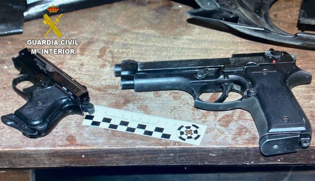 Armas incautadas al grupo criminal.