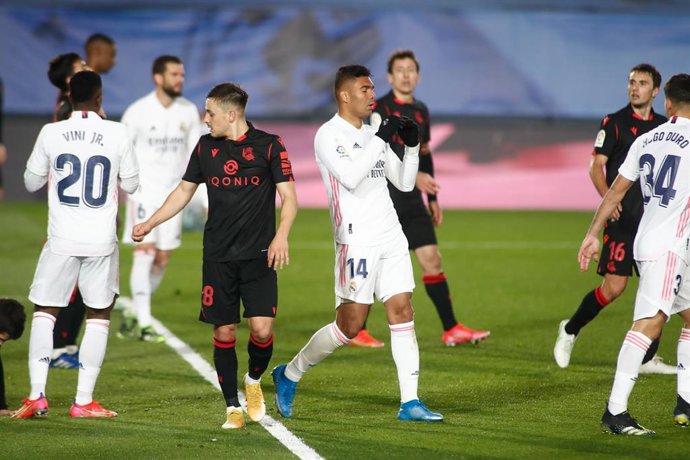 Archivo - Carlos Henrique Casemiro en el Real Madrid - Real Sociedad de la temporada pasada