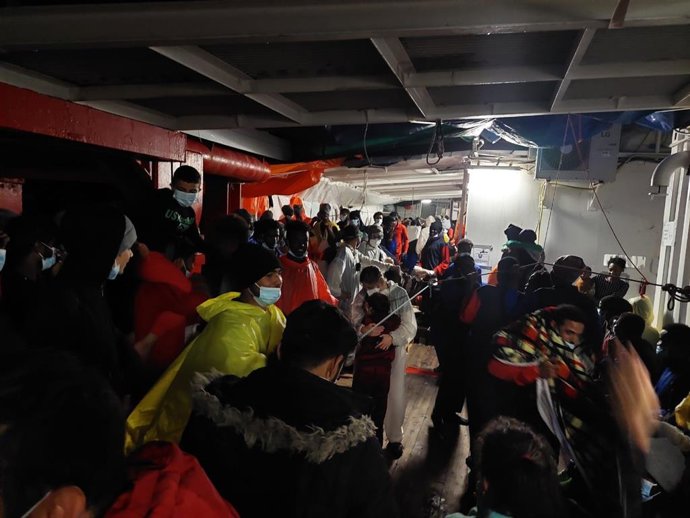 Interior del 'Ocean Viking'.