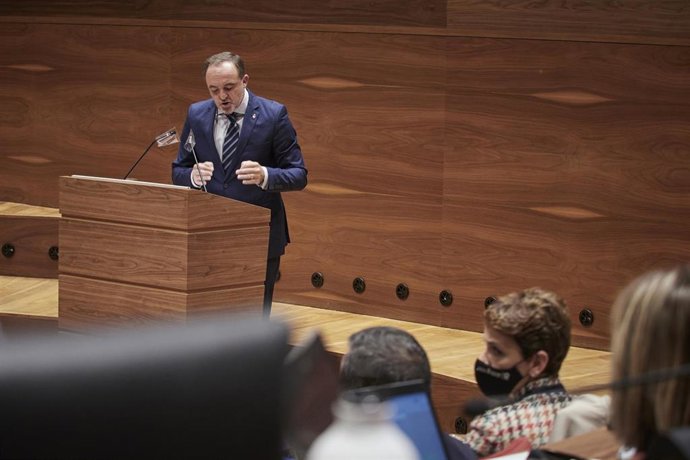 El presidente de UPN y portavoz de Navarra Suma, Javier Esparza.
