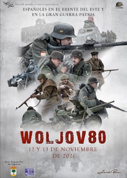 Cartel de la recreación 'WOLJOV80' en Esguevillas de Esgueva.