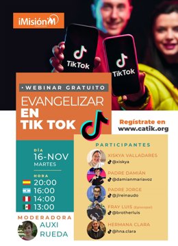 Cartel seminario sobre la evangelización en Tik Tok