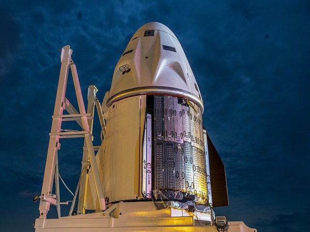 Aspecto de la Crew Dragon Endurance cuando llegó a Kennedy el 24 de octubre para su lanzamiento este 11 de noviembre