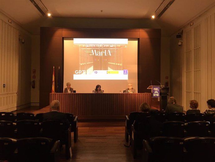 Presentación del sistema MarIA en la Biblioteca Nacional