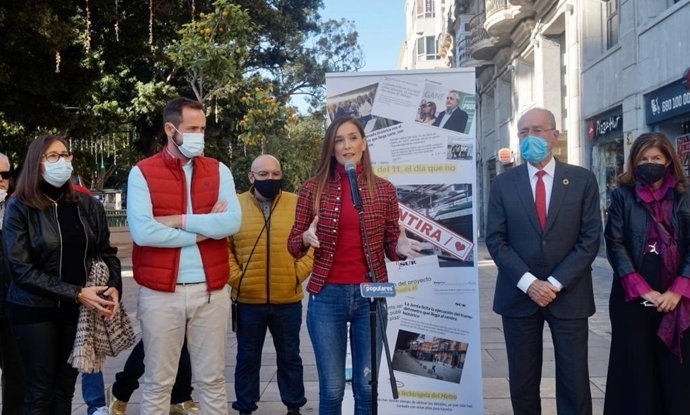 El PP enmarca en el 11 del 11 "el fiasco socialista" con el metro de Málaga frente a la "agilidad" de la actual Junta