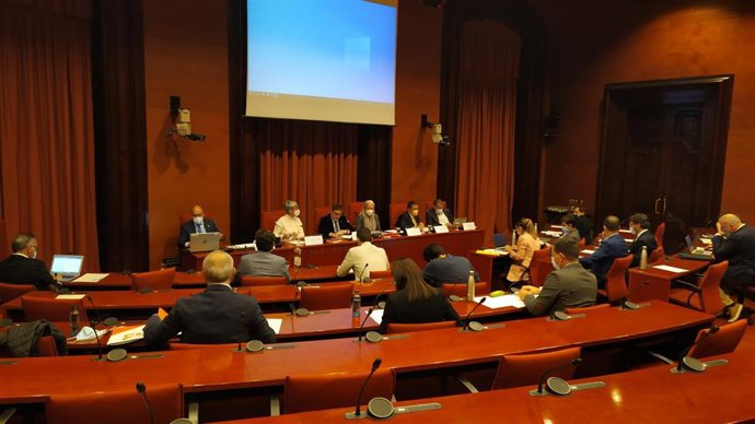 La consellera Lourdes Ciuró comparece en la comisión de Justicia del Parlament el 11 de noviembre de 2021.