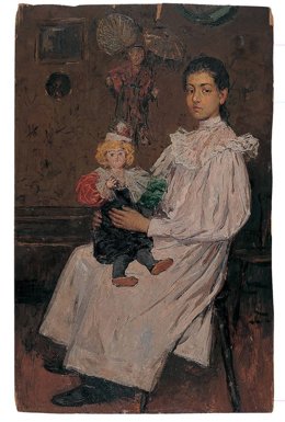 'Lola Con Su Muñeca' De Pablo Picasso, Óleo Sobre Tabla (Barcelona, 1896-1897)