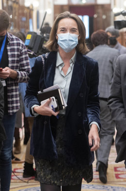 La portavoz parlamentaria del PP, Cuca Gamarra, a su llegada a una sesión plenaria del Congreso de los Diputados, a 11 de noviembre de 2021, en Madrid, (España). El Pleno del Congreso de los Diputados elige este jueves a los candidatos pactados por el P