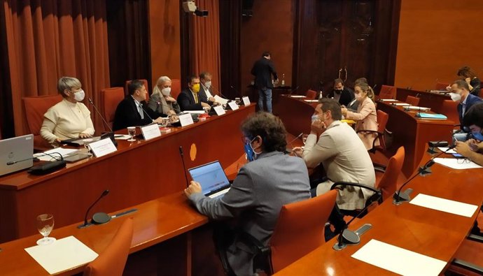 La consellera Lourdes Ciuró comparece en la comisión de Justicia del Parlament, el 11 de noviembre de 2021.