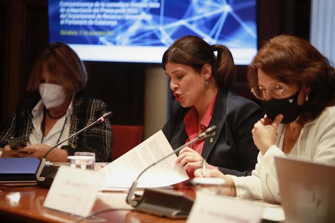 La consellera de Investigación y Universidades, Gemma Geis, en comisión parlamentaria