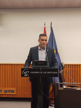 El presidente de FEDE, Juan Francisco  Perán durante su intervención