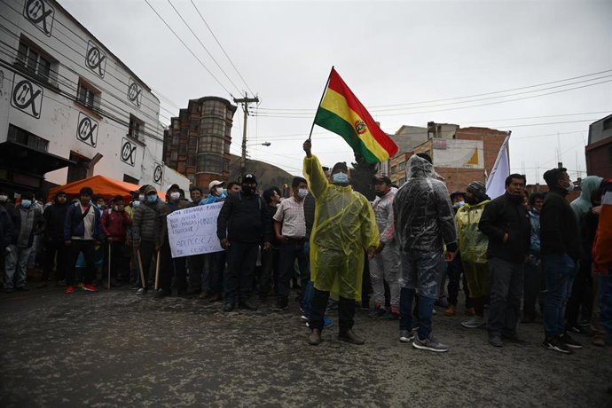 Archivo - Marcha cocalera en Bolivia (imagen de archivo)