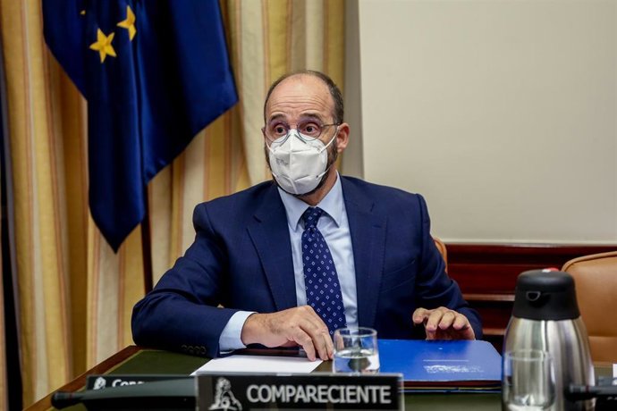 Ignacio Ulloa, primer secretario de Estado de Seguridad de Jorge Fernández Díaz, en su comparecencia en la comisión del caso Kitchen en el Congreso