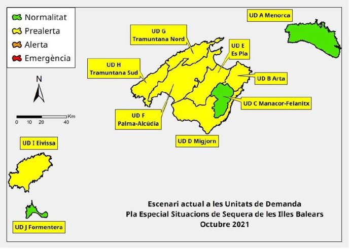 Reservas hídricas de Baleares.