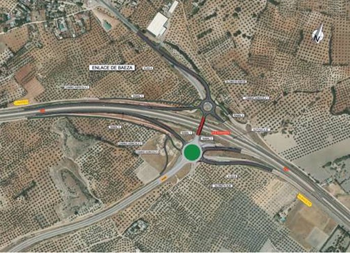 Imagen del proyecto del semienlace de la A-32 de acceso a Baeza.
