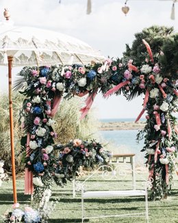 Archivo - Adorno floral de una boda del florista Antonio Rivera.
