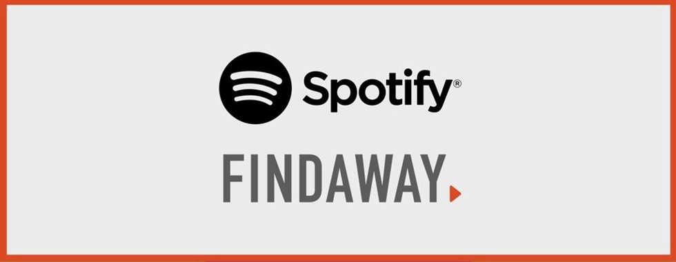 Logos de Spotify y Findaway.