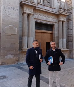 El diputado nacional del PP, Javier Merino, y el portavoz del Grupo Municipal Popular, Conrado Escobar