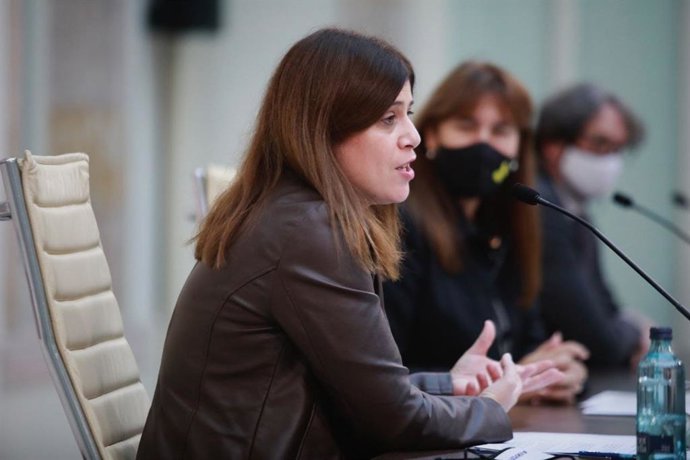 La consellera Gemma Geis en la inauguración en el Parlament de la 26 Semana de la Ciencia