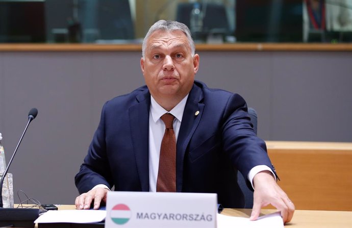 HANDOUT - 22 October 2021, Belgium, Brussels: Hungarian Prime Minister Viktor Orban attends the European Union summit at The European Council. Photo: Mario Salerno/European Council/dpa - ATTENTION: editorial use only and only if the credit mentioned abo