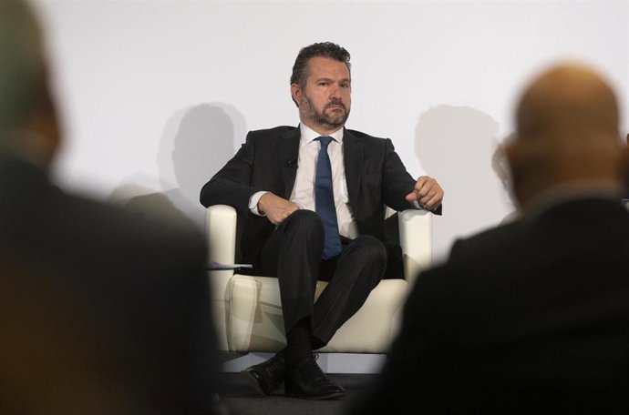Archivo - El presidente de la CNMV, Rodrigo Buenaventura, en el XXVIII Encuentro del Sector Financiero en Hotel Meliá Castilla, a 29 de septiembre de 2021, en Madrid, (España).