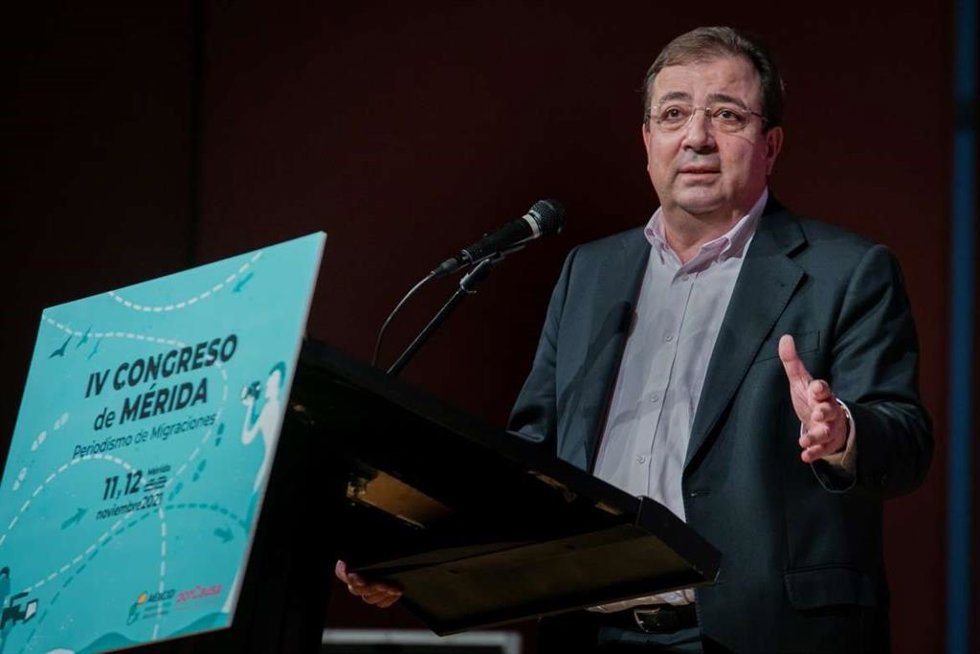 Vara, en el congreso de periodismo de migraciones en Mérida.
