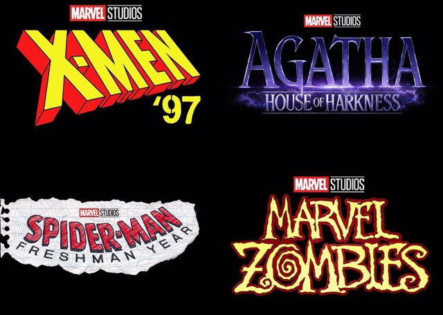 Marvel anuncia series de X-Men, Spider-Man y zombies y logos para Agatha Harkness, Ironheart o Echo